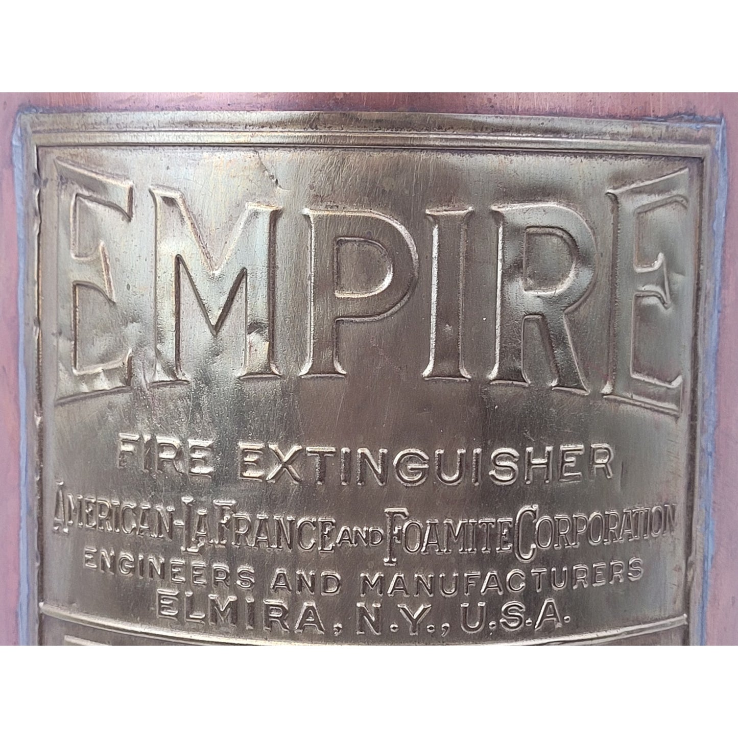 Antique Empire Copper Brass Fire Extinguisher