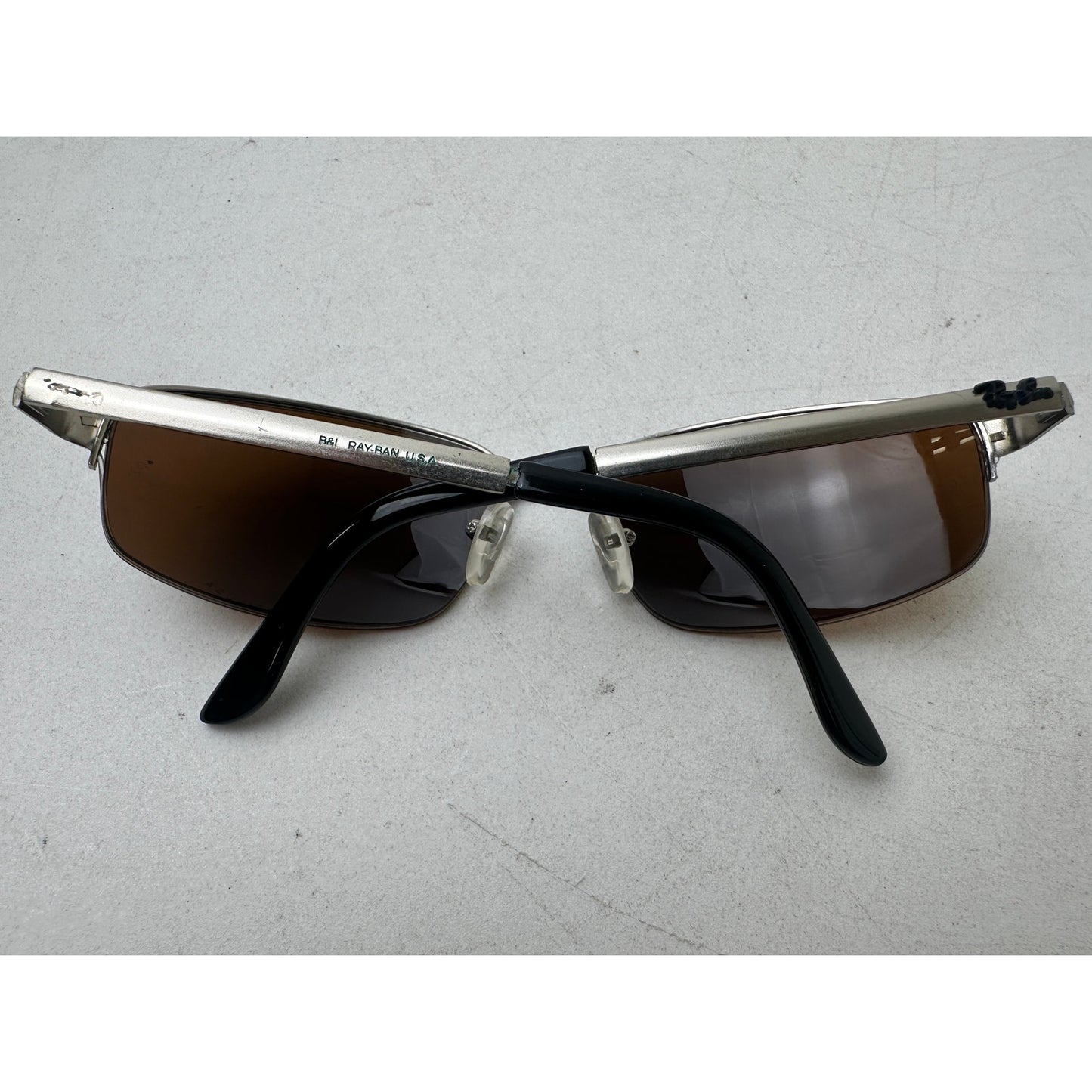 Ray-Ban RB2231 Polarized Silver Metal Wrap Sunglasses W/ Case