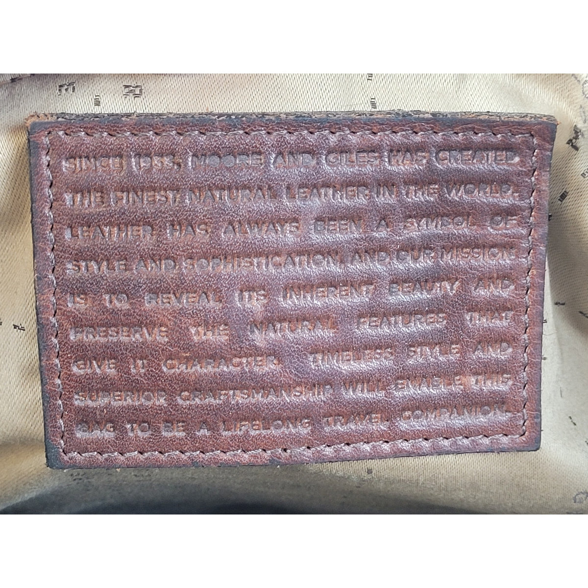 Moore & Giles Dillard Commuter Bag in Mad Dog Leather MSRP: $875