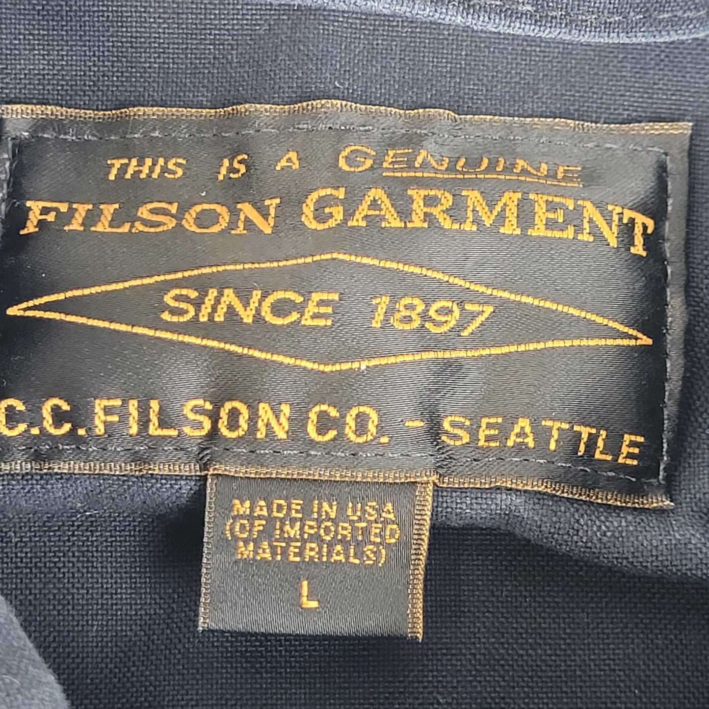 Filson Dry Tin Cloth Forester Jac-Shirt | Navy Blue | Men's Sz L
