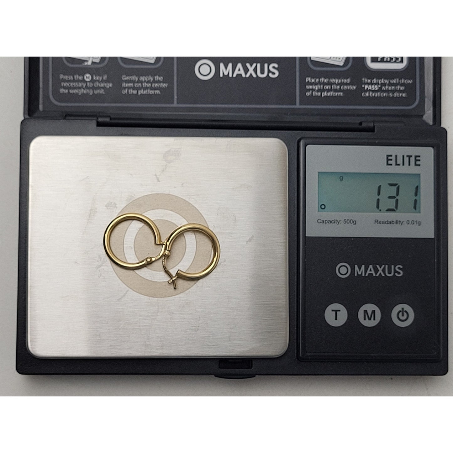14K Yellow Gold Small Hoops | 1.31 grams