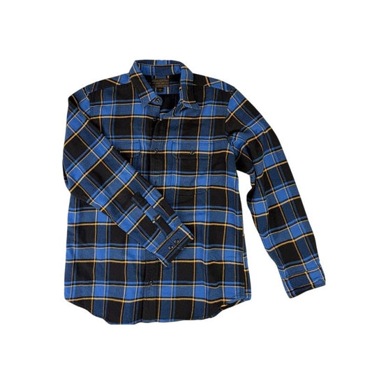 Filson Vintage Style Flannel Blue and Black Work Shirt Men's Sz L