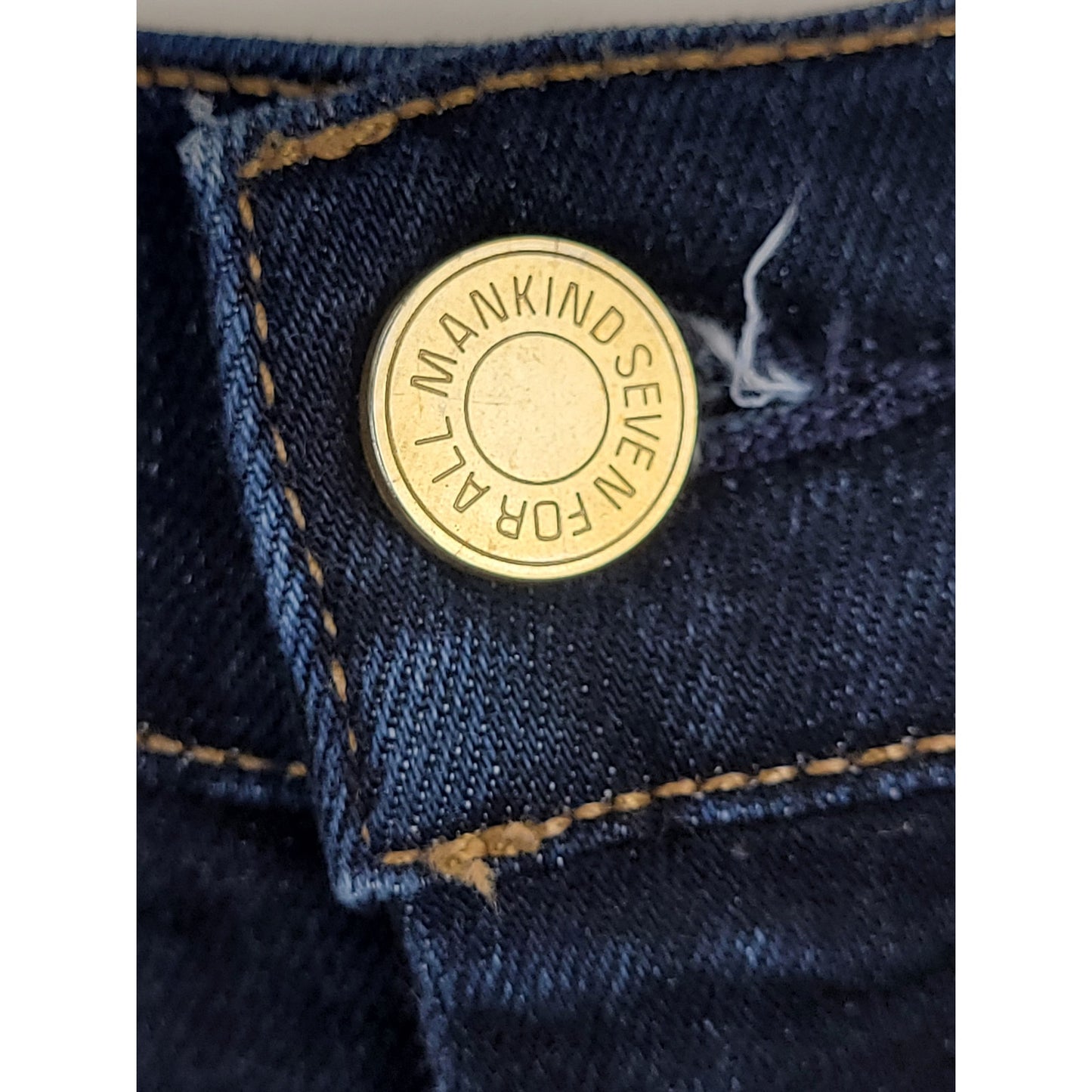 7 for All Mankind Ginger Dark Blue Jeans Flare Wide Leg Sz 29