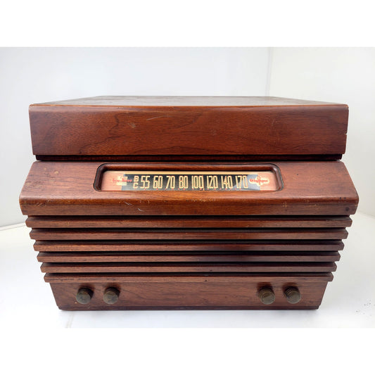 Vintage Olympic Tru-Base Tube AM Radio Phonograph Record Player