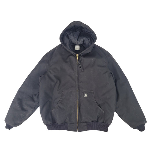 Carhartt Insulated Active Jacket Nylon Canvas Black Men's Sz L Tall