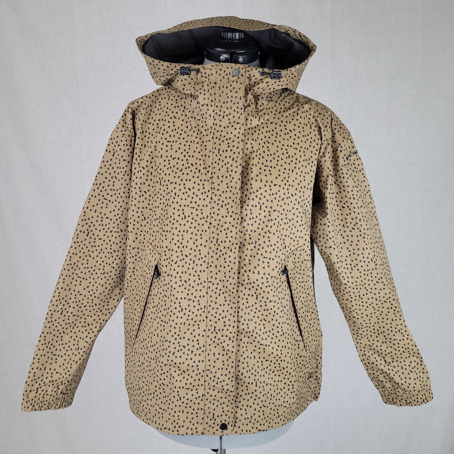 MERRELL Abstract Print Windbreaker Waterproof Full Zip Jacket Women's Sz XS