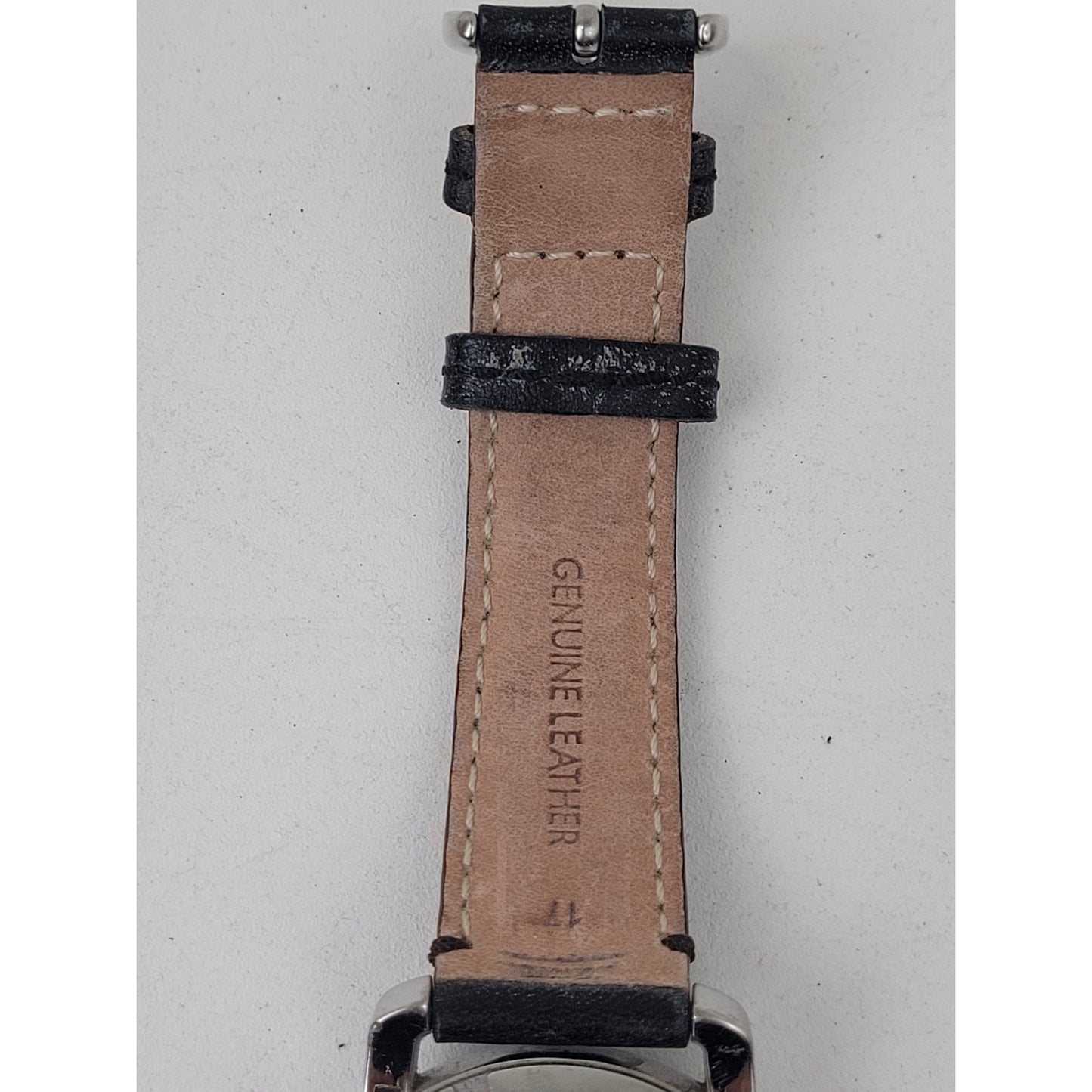 Coach Gold-tone Ring & Silver-tone Watch w Navy Leather Band