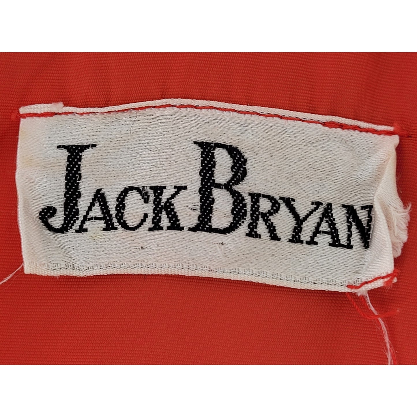 1960s Designer Jack Bryan Beaded Red Cocktail Dress 26" Waist