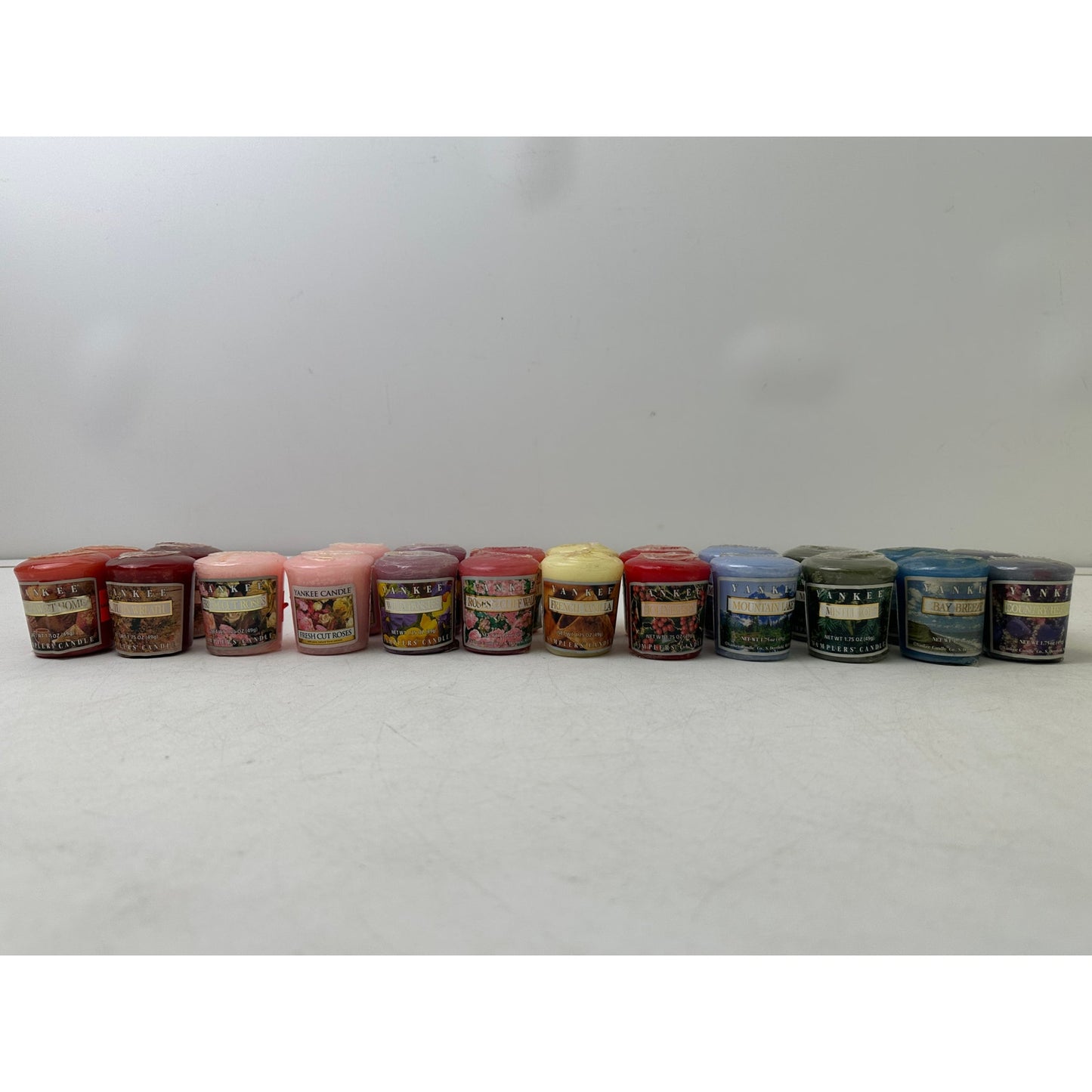 Lot of 23 Vintage Yankee Candle Votive Samplers - Sealed Retired Scents