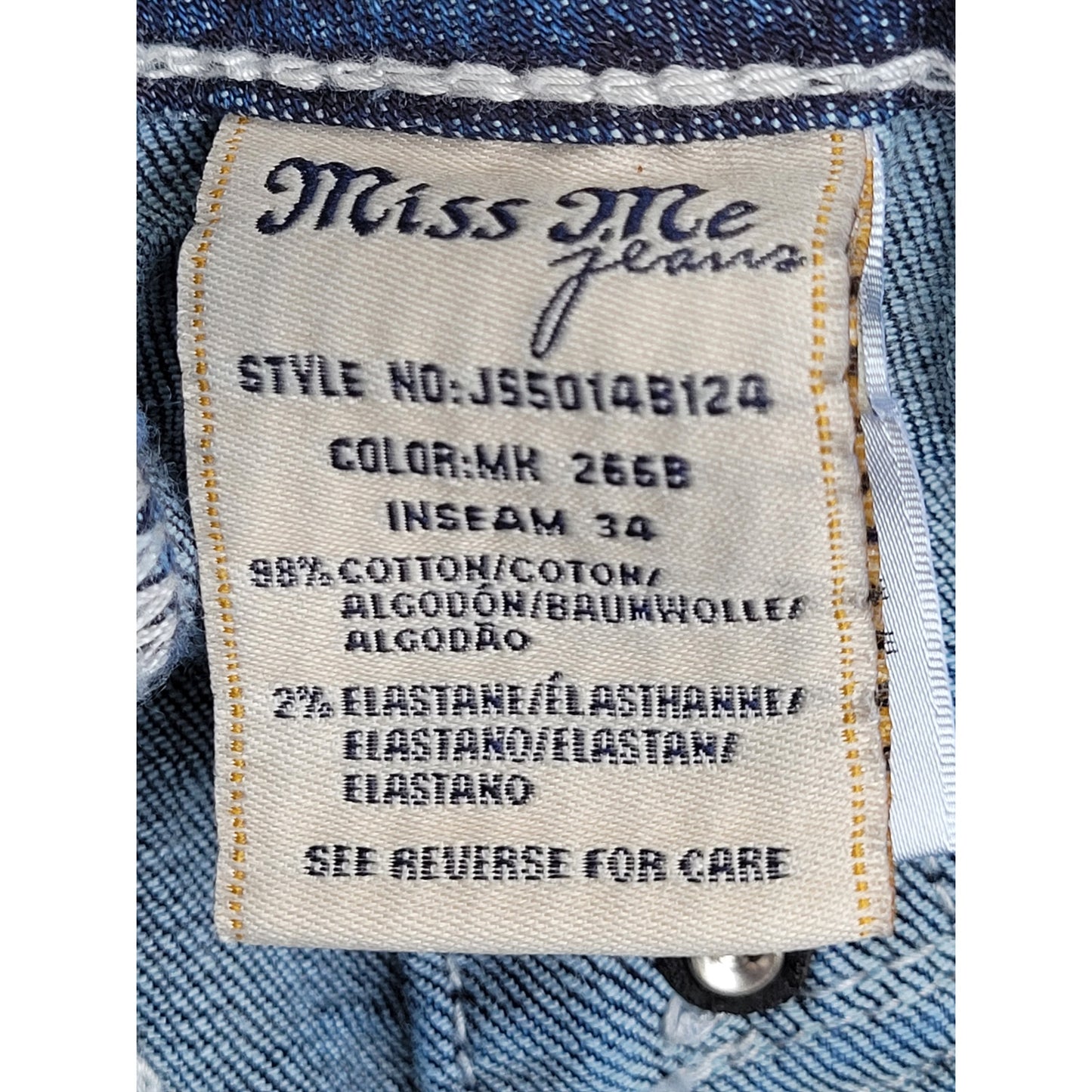 Miss Me Signature Boot Cut Medium Wash Low Rise Jeans Women's Sz 31 NWT