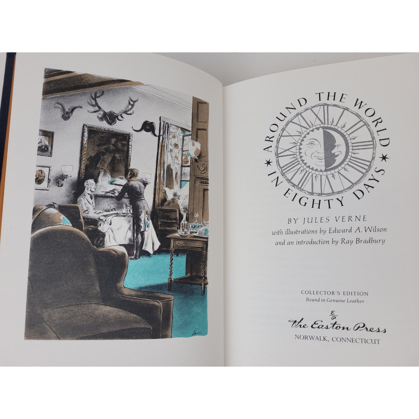 Jules Verne Book Set - Easton Press Leatherbound - Journey/Around/Island