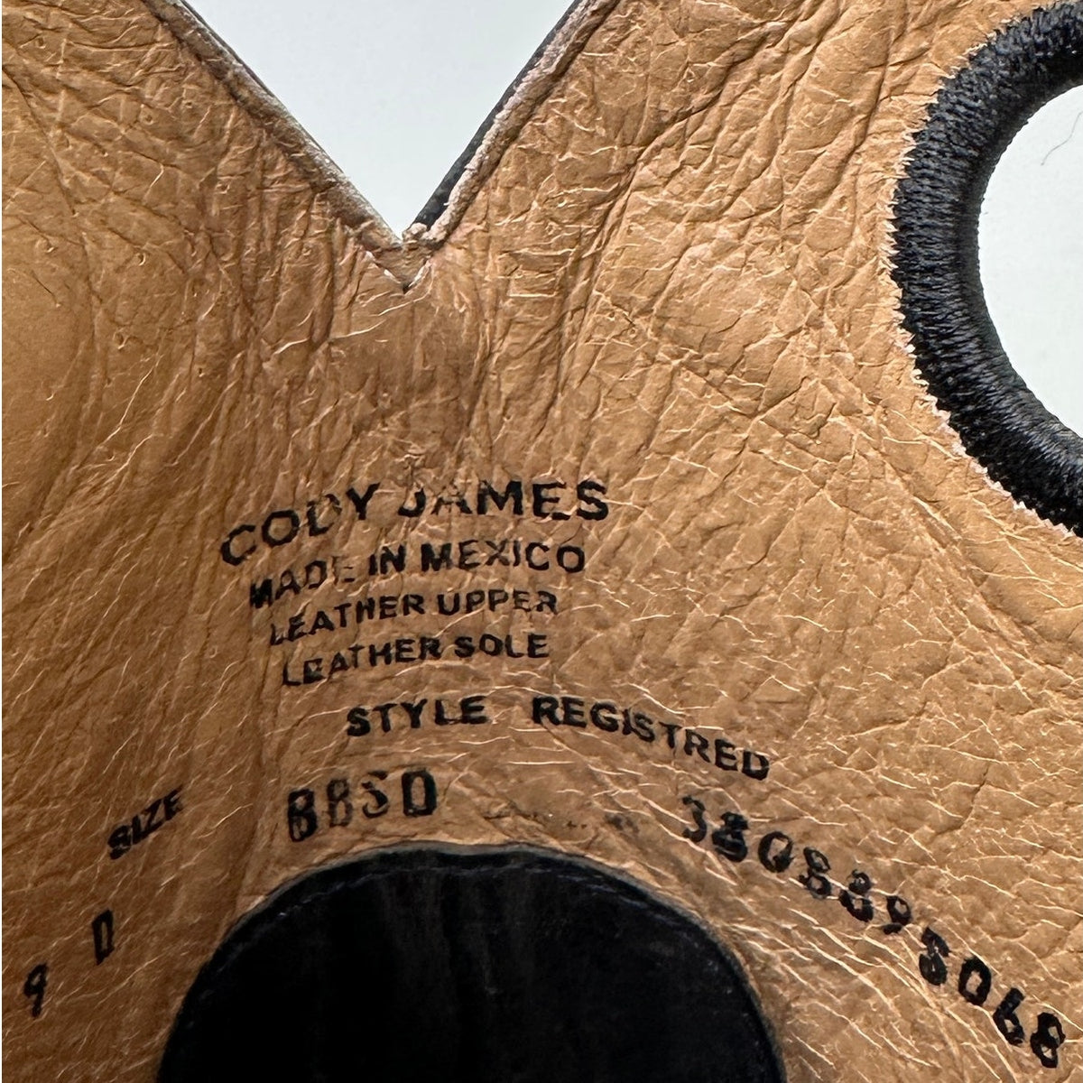 Cody James Sinatra Black Leather Western Boots Men's Sz 9