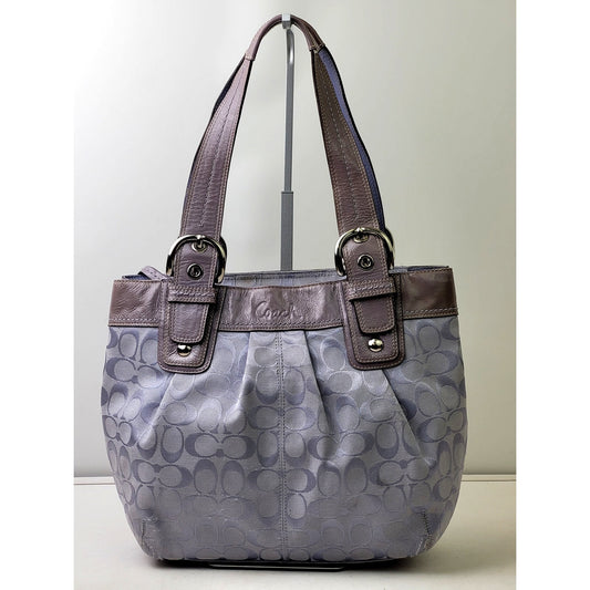 Y2K Lavender Coach Soho Pleated Signature C Canvas Shoulder Bag