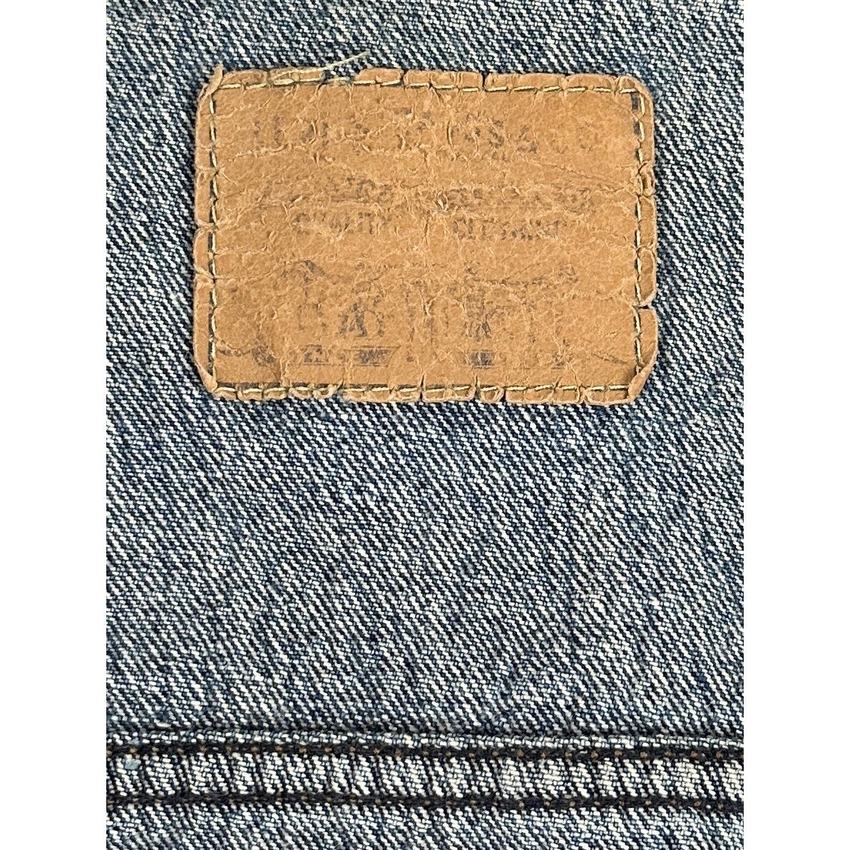Vintage Levi's Orange Tab Cropped Medium Wash Denim Trucker Jacket Women's Sz L