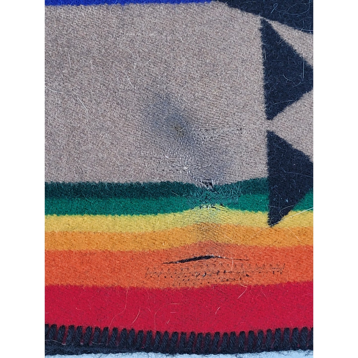 Pendleton Beaver State Reversible Wool/Cotton Throw Shawl 39" x 65"