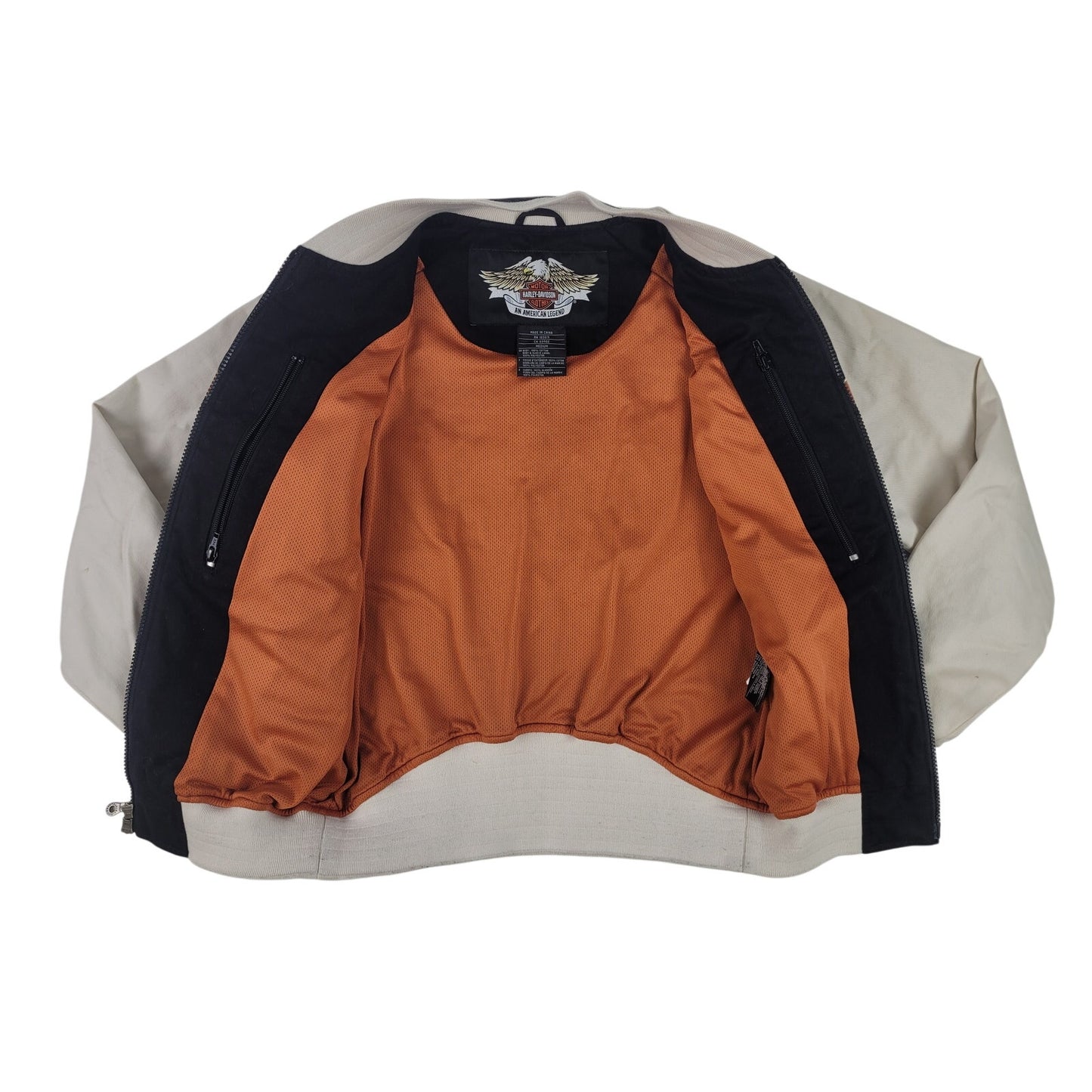 VTG 2000s Harley Davidson Cotton Bomber Varsity Jacket Women's Sz M