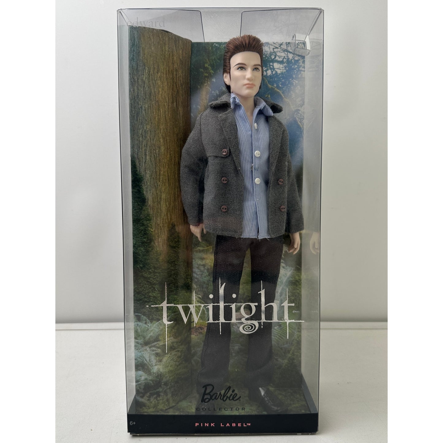 2009 Mattel Barbie Collector Twilight Saga Edward Cullen Doll Pink Label NIB