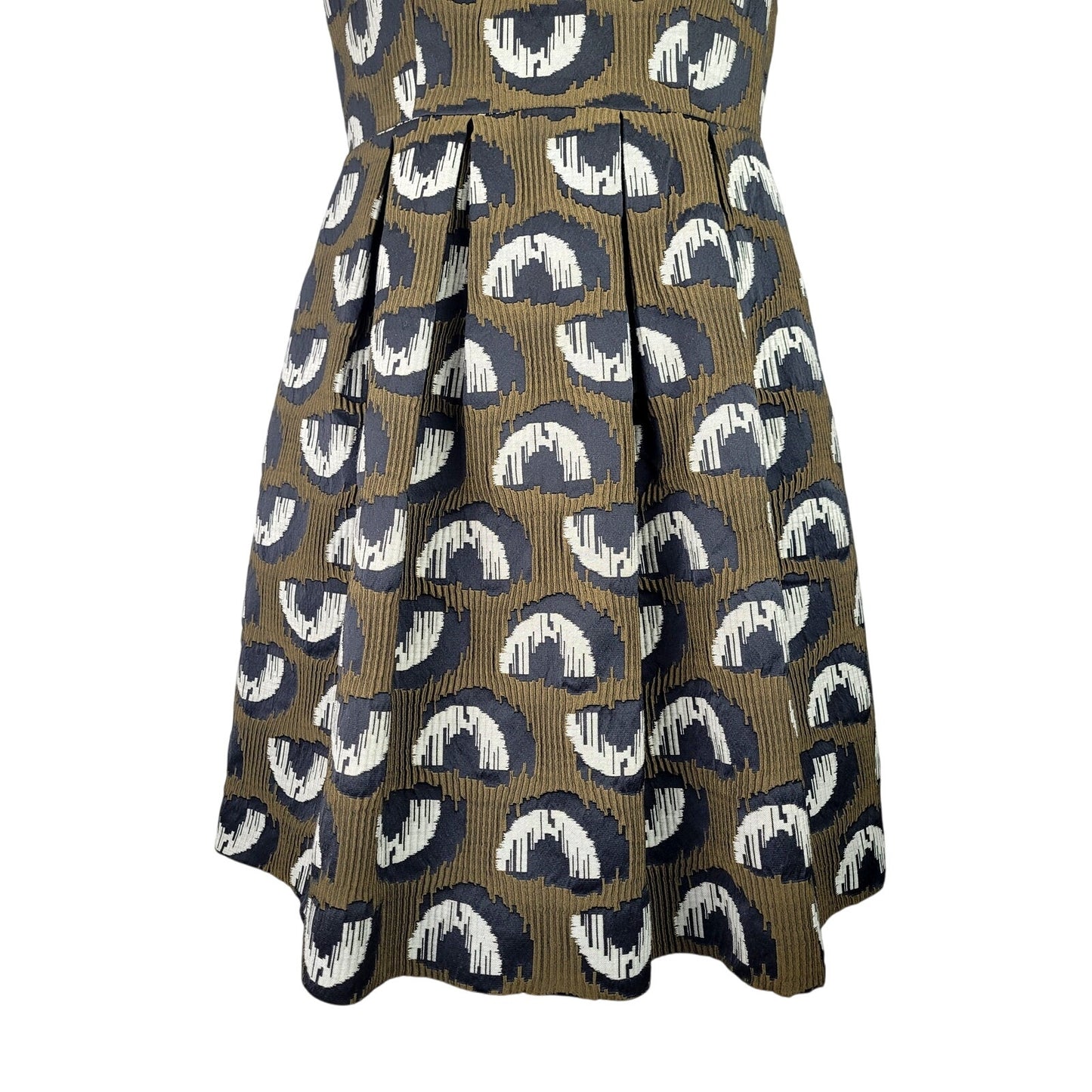 Anthropologie Hunter Dixon Structured Jacquard Dress w Back Cutout Sz 12