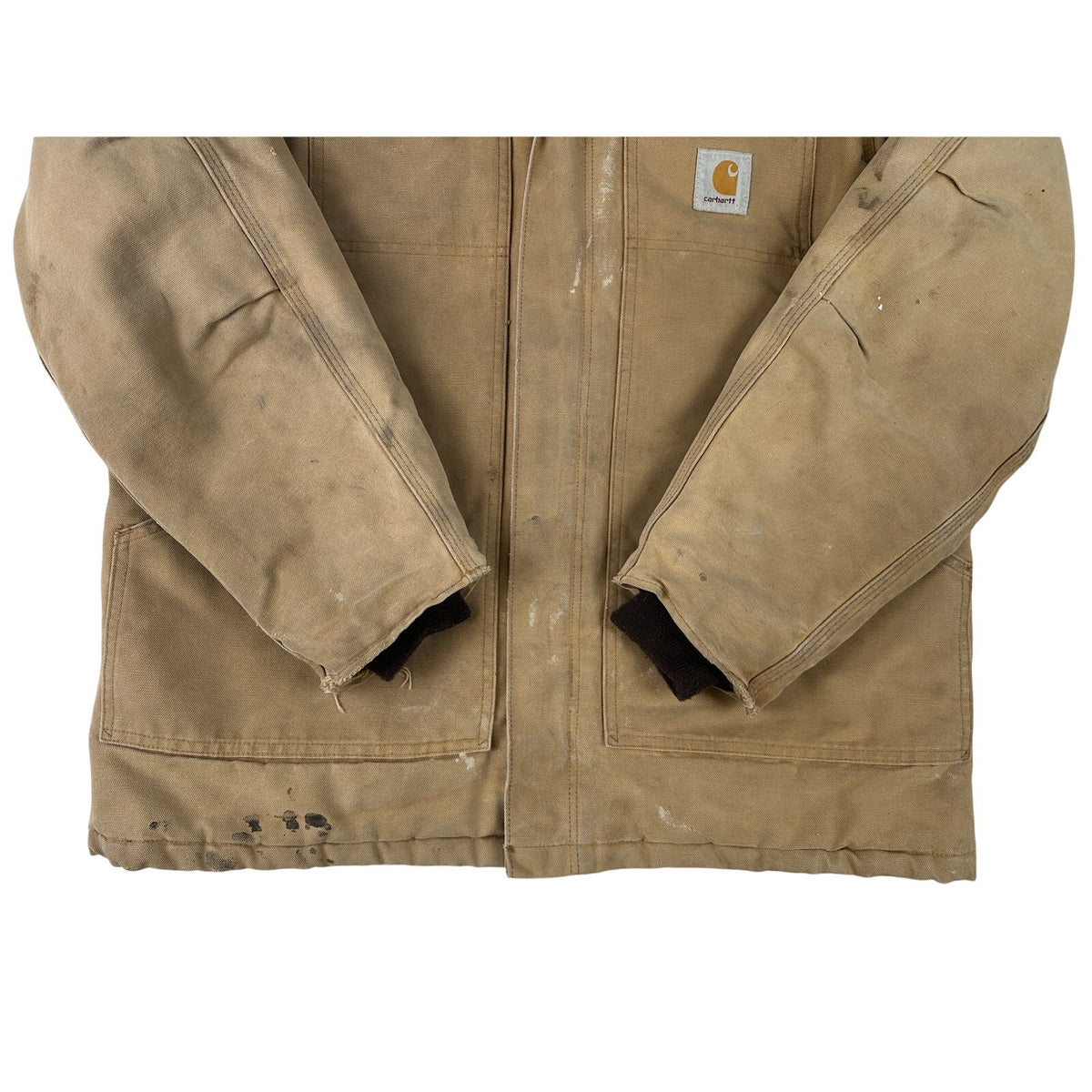 Vintage Carhartt Arctic Quilt Lined Traditional Duck Canvas Coat Men's Sz Medium