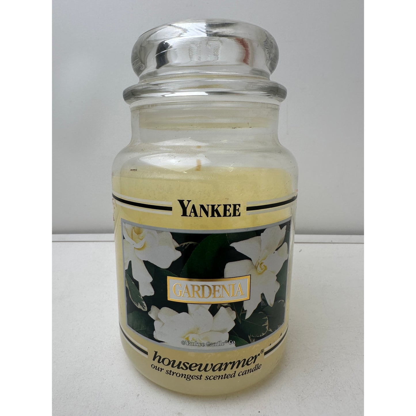 Vintage Retired Yankee Candle Gardenia Housewarmer Large 22oz Jar