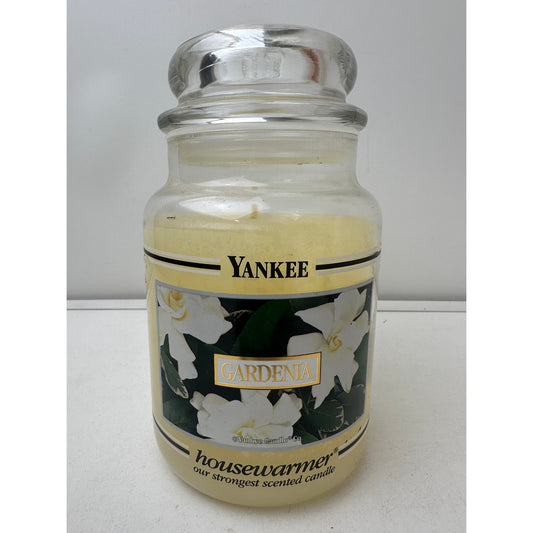 Vintage Retired Yankee Candle Gardenia Housewarmer Large 22oz Jar
