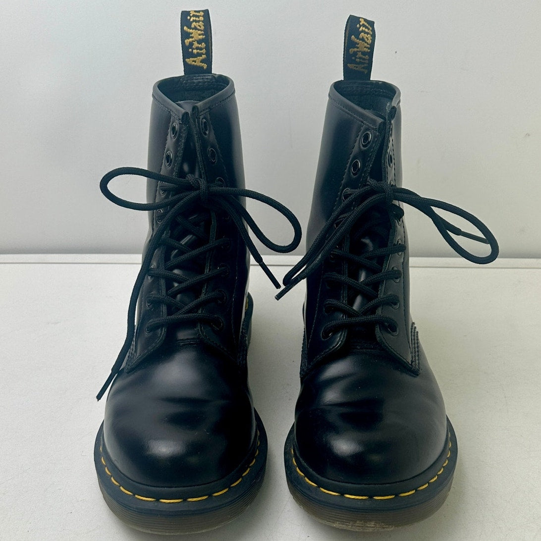 Dr. Martens 1460 Smooth Black Leather Combat Boots Women's Sz 8