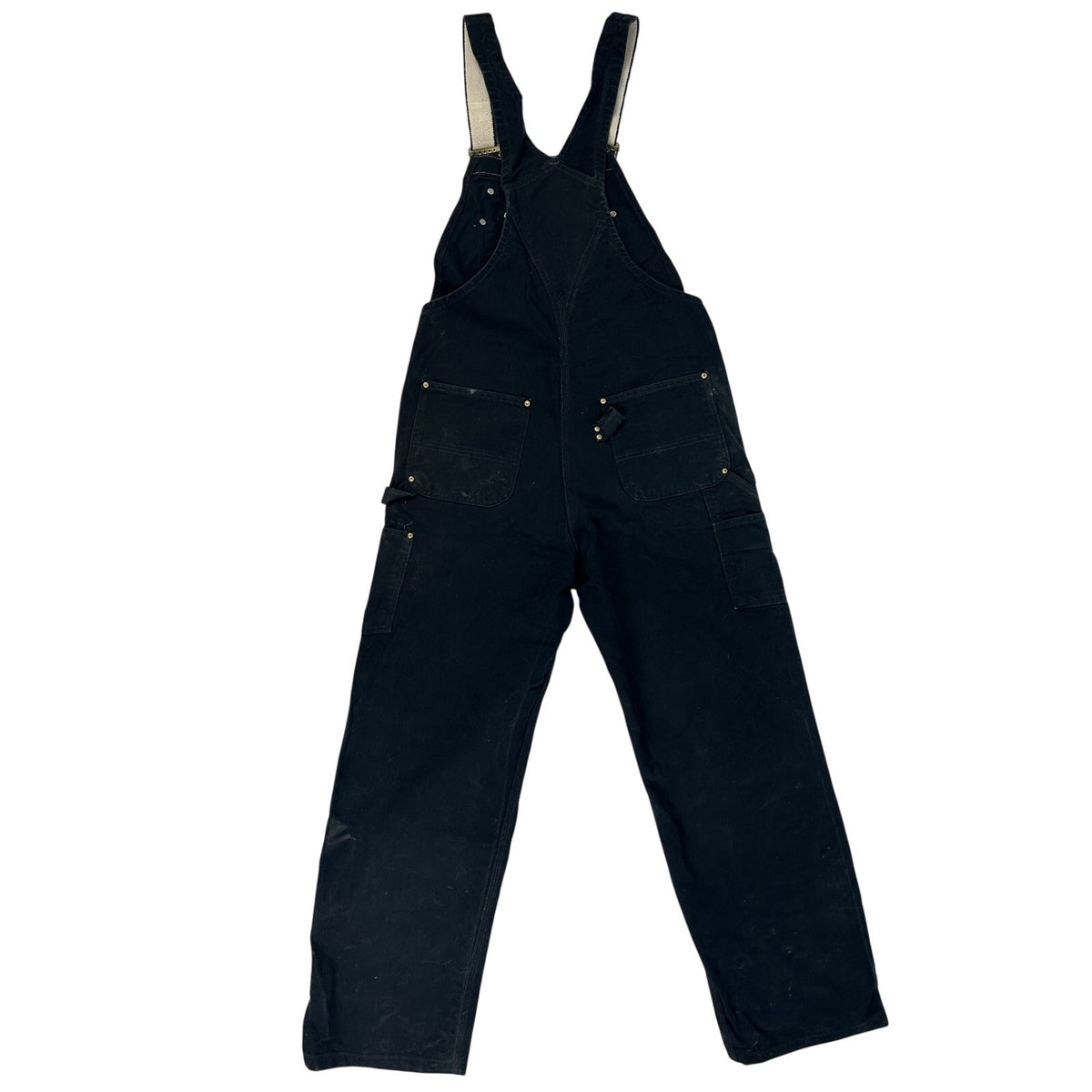 Carhartt R01 BLK Double-Knee Duck Bib Overalls Men's Sz 36x32