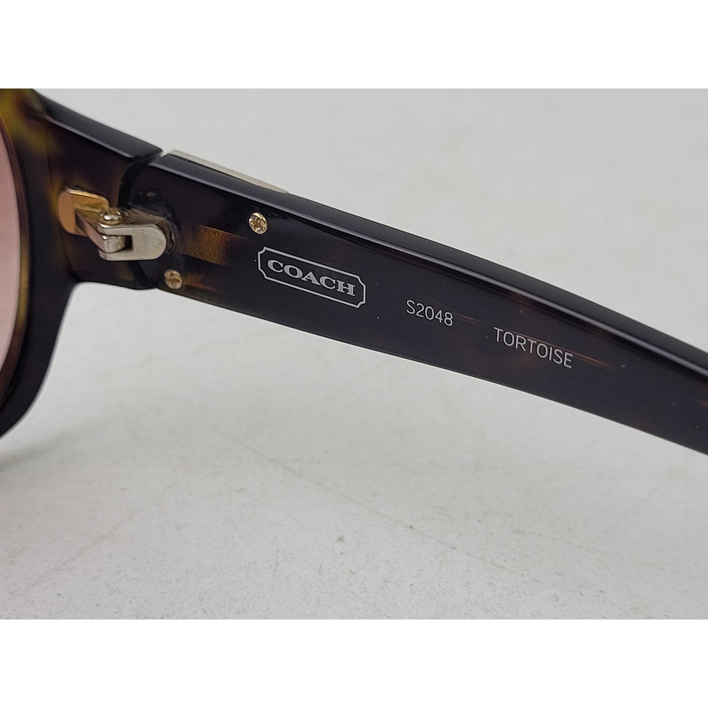 Coach S2048 Tortoise Shell Sunglasses Brown Lenses EUC