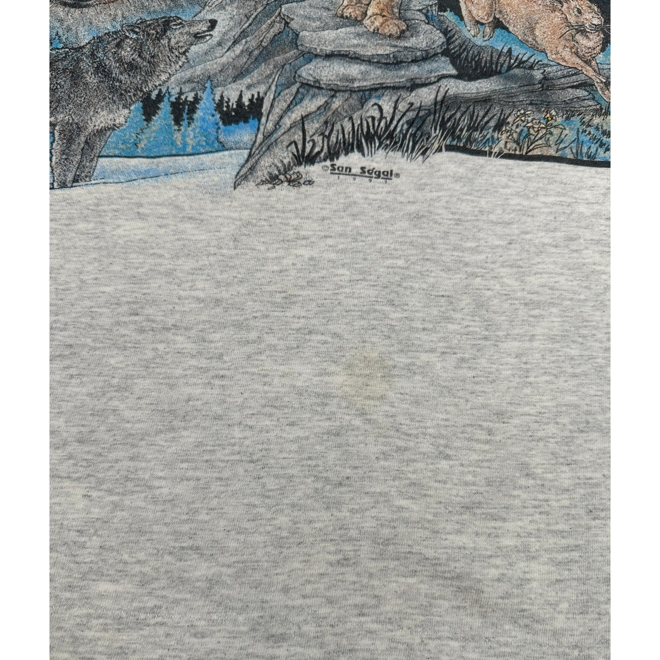 Vintage Washington Wolf Animals Nature All Over Graphic Print Men's Sz XL
