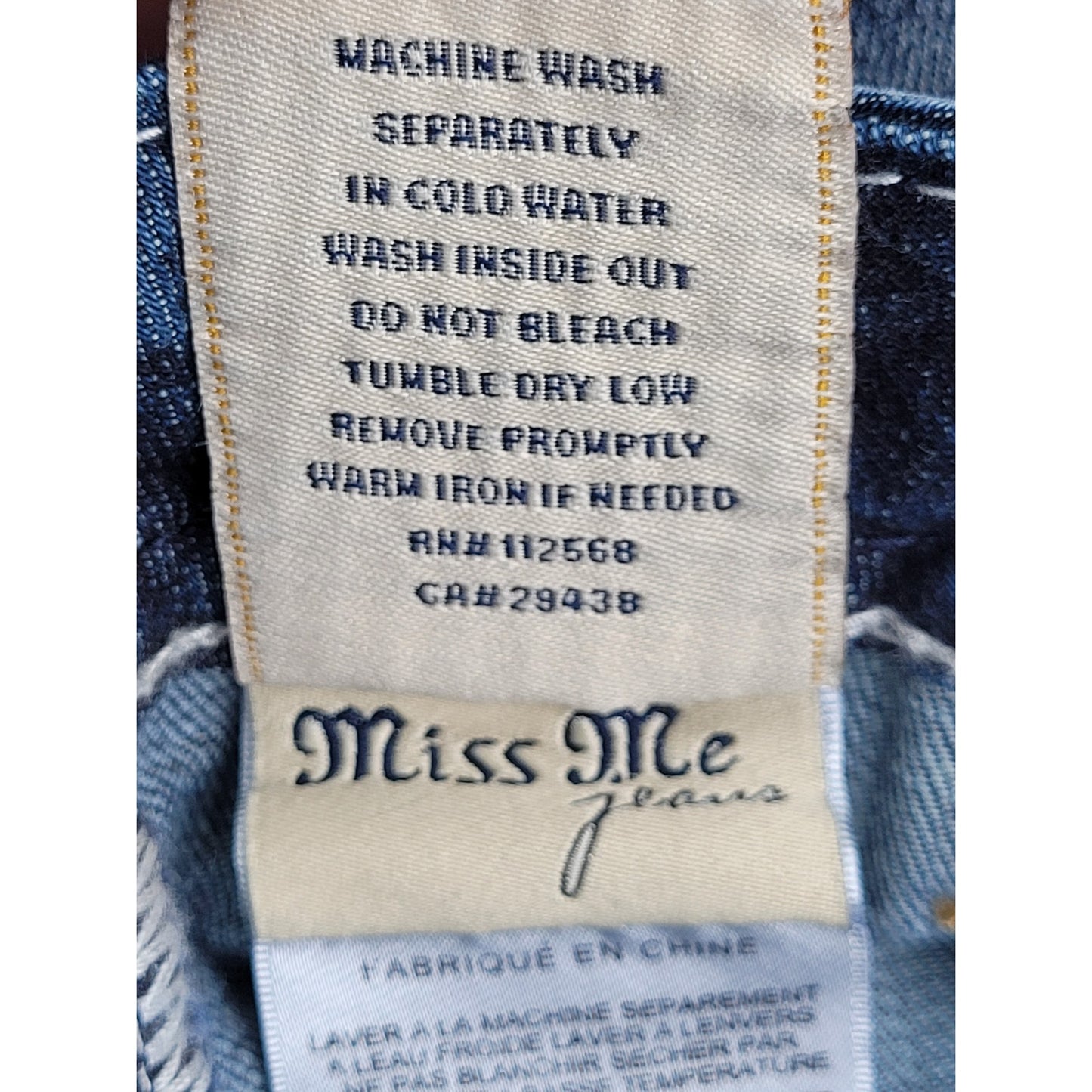 Miss Me Signature Boot Cut Medium Wash Low Rise Jeans Women's Sz 31 NWT