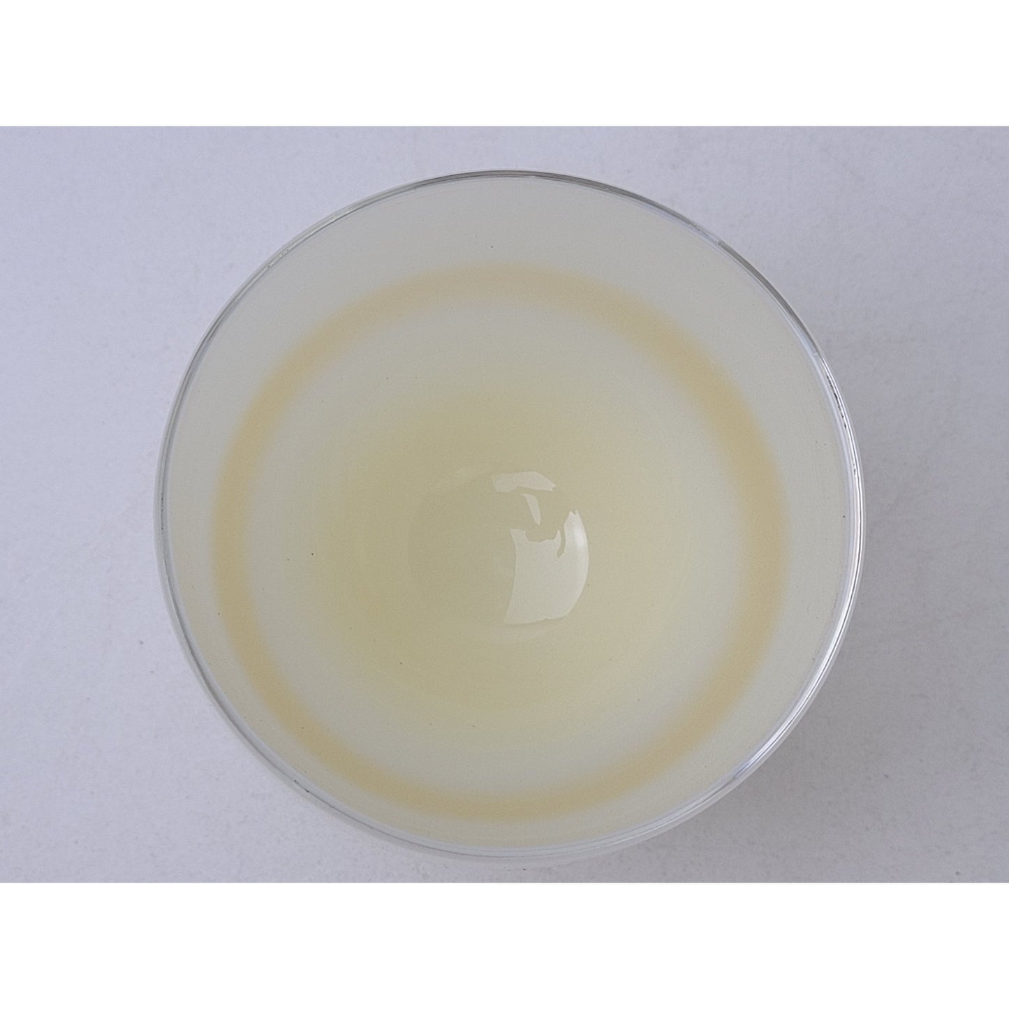 glassybaby White & Toffee Swirl Handblown Glass Votive Candle Holder EUC