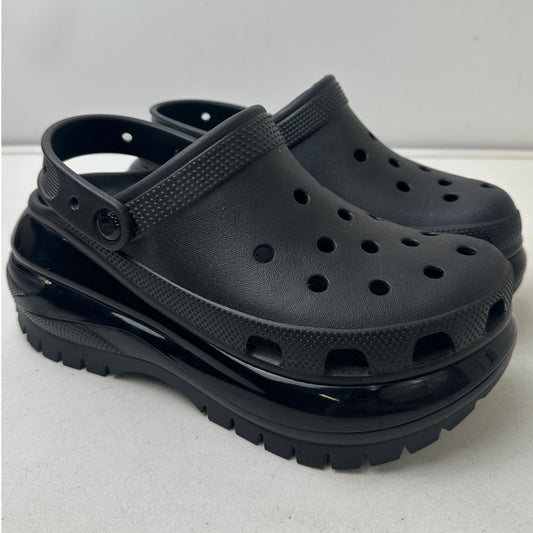 Crocs Classic Mega Crush Black Clogs Women's Sz 8