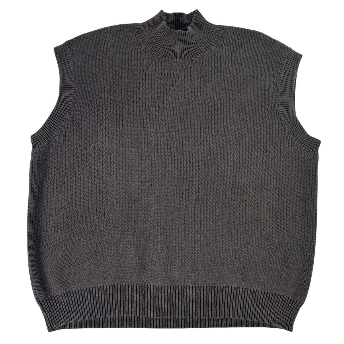 Fear of God Essentials Gray Mock Neck Knit Sweater Vest Men's Sz L