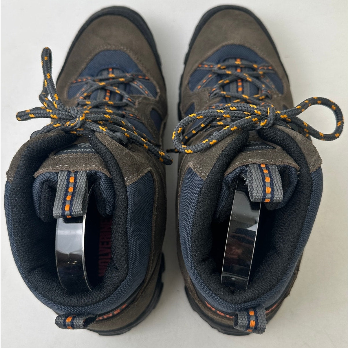 Wolverine Brighton Pewter/Navy Steel Toe Hiker Work Boots Men's Sz 9