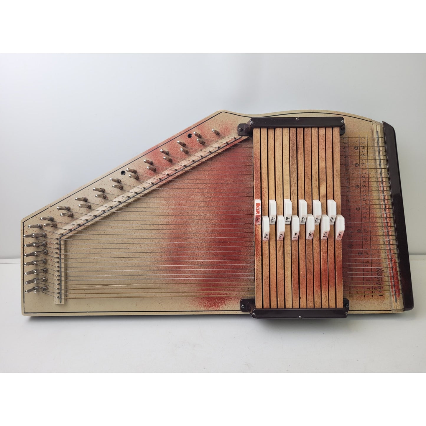 Vintage Oscar Schmidt Autoharp w Black Gig Bag & Music