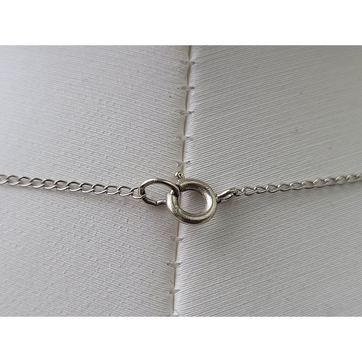 14K White Gold Pearl & Diamond Charm Pendant on 14K White Gold 16" Chain