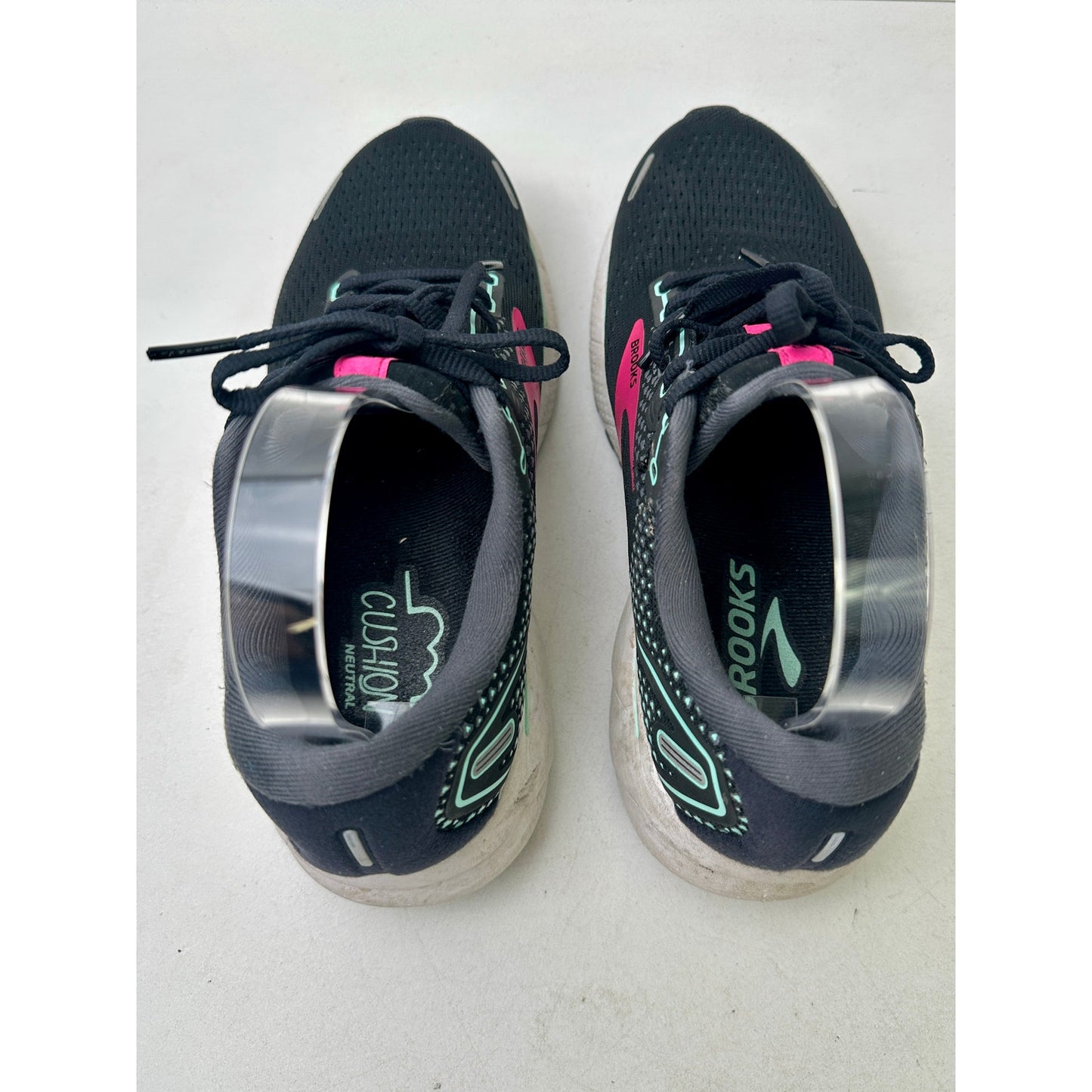 Brooks Ghost 14 Black/Pink/Yucca Sneakers Women's Sz 7.5