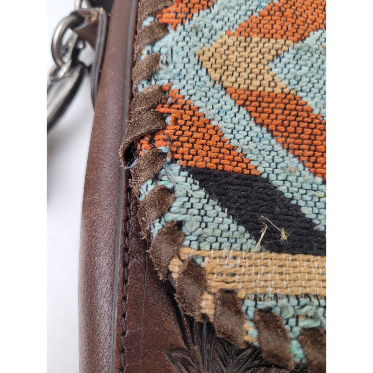 Shyanne Western Tooled Leather Fringe Southwestern Print Crossbody Bag & Wallet