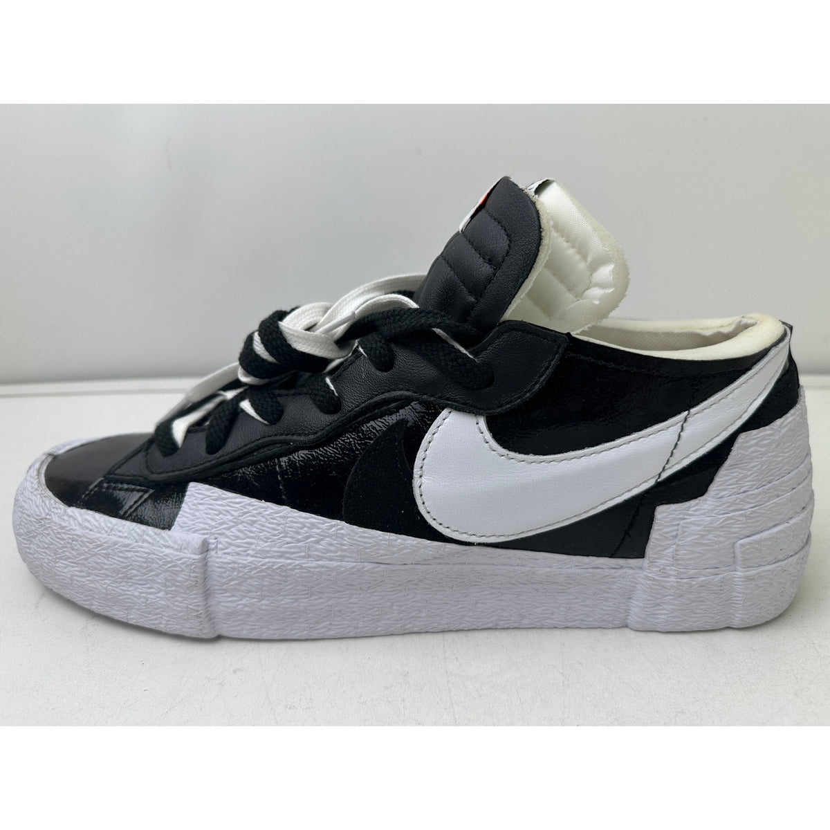 Nike Blazer Low x Sacai Black Patent Leather Sneakers Men's Sz 11