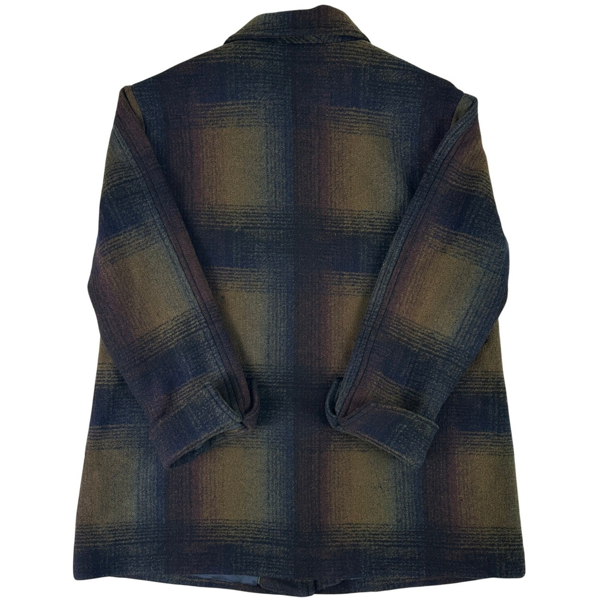Pendleton Exploded Rainbow Plaid Wool Blend Topper Jacket Coat Women's Sz XXL