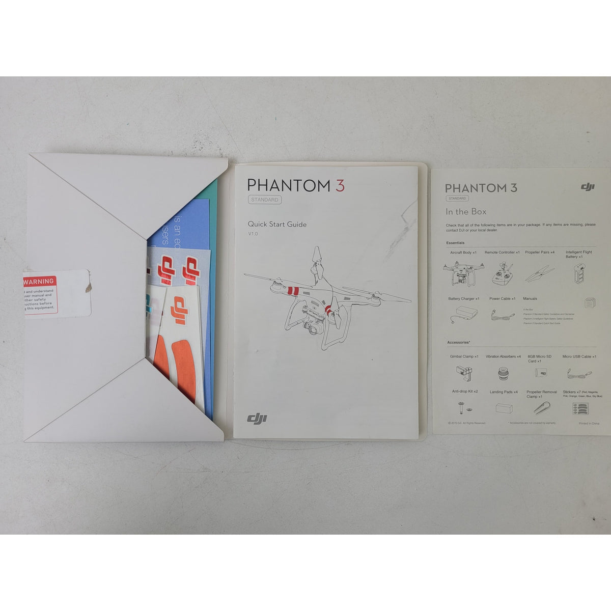DJI Phantom 3 Standard Quadcopter Drone, Box, & Accessories | Power Tested