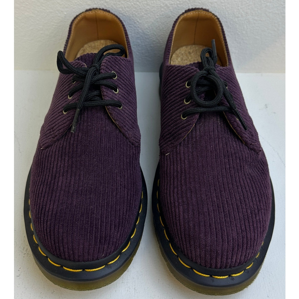 Dr. Martens 1461 Oxblood Corduroy 3-Eye Shoes Men's Sz 8
