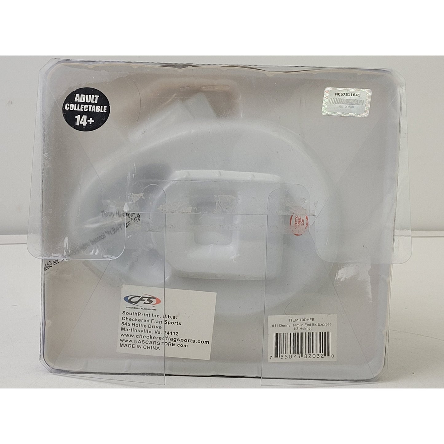 Denny Hamlin Signed FedEx NASCAR Replica Mini Helmet