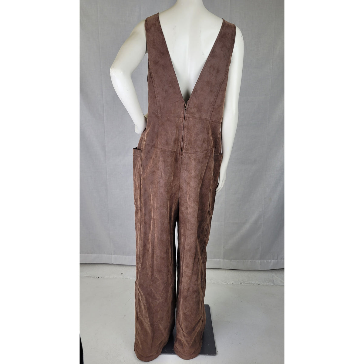 We The Free Nico Faux Suede One-Piece Brown Women's Sz M NWT