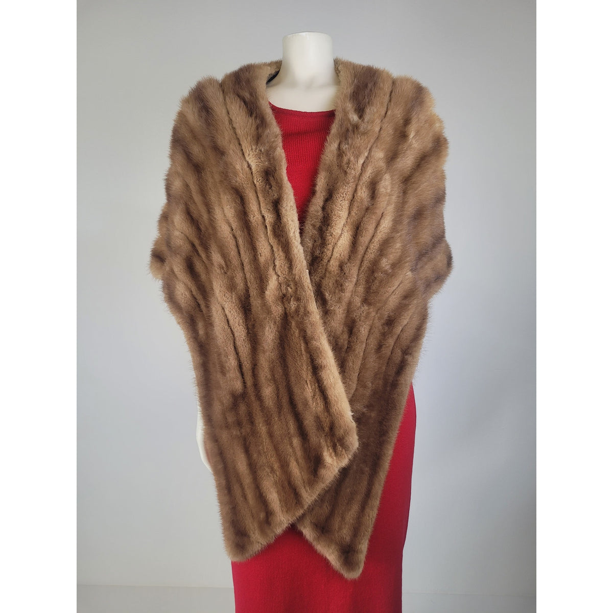 Vintage J.P. Allen Luxury Mink Fur Stole Wrap Evening Wear