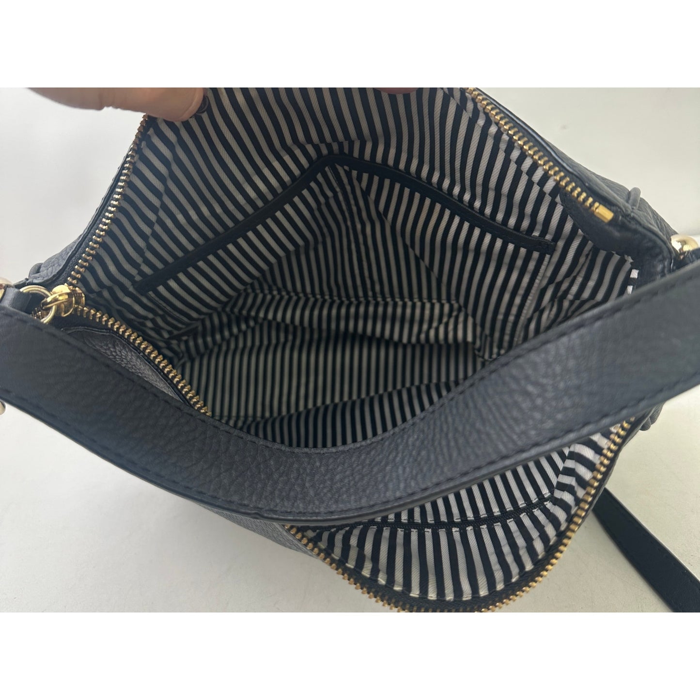Kate Spade Charles Street Small Haven Black Pebbled Leather Hobo Bag