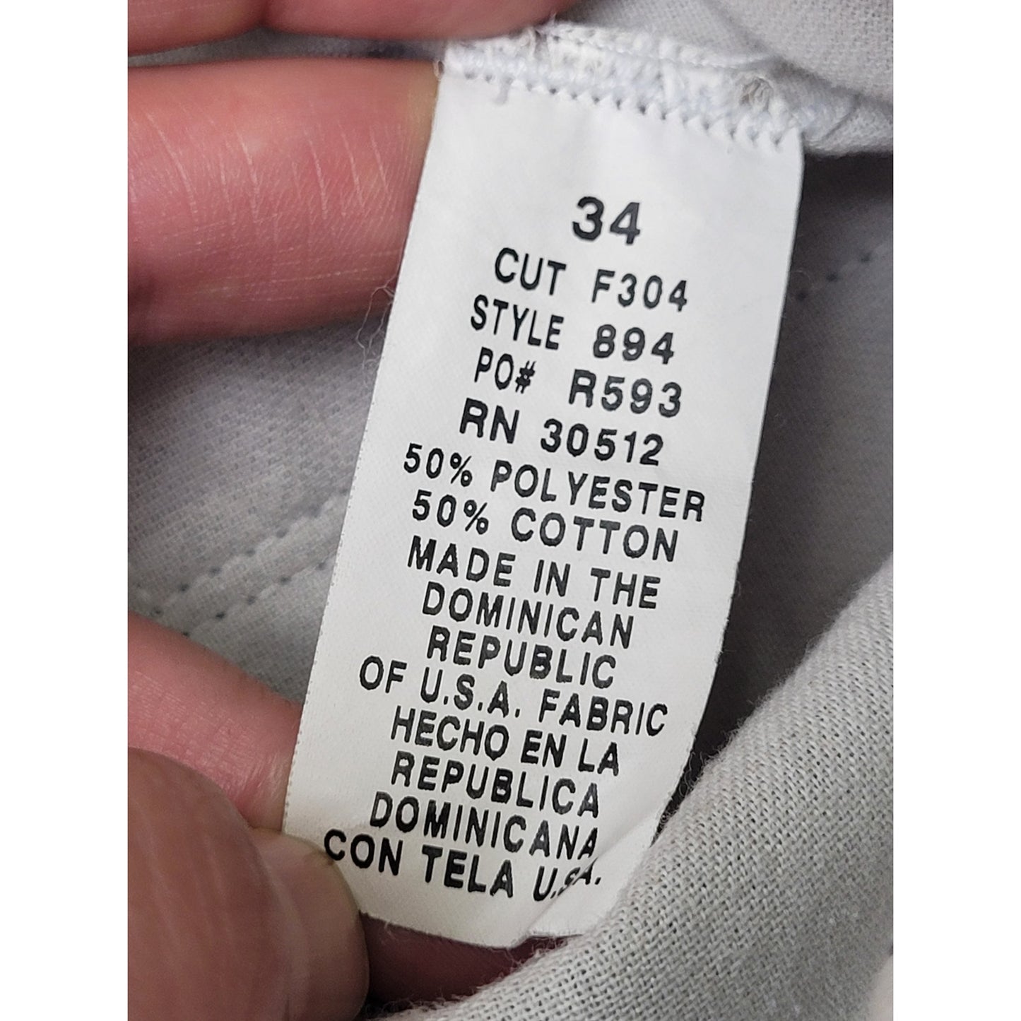 Ben Davis Original Ben's Work Pants Polyester/Cotton Blend Chino Men's Sz 34