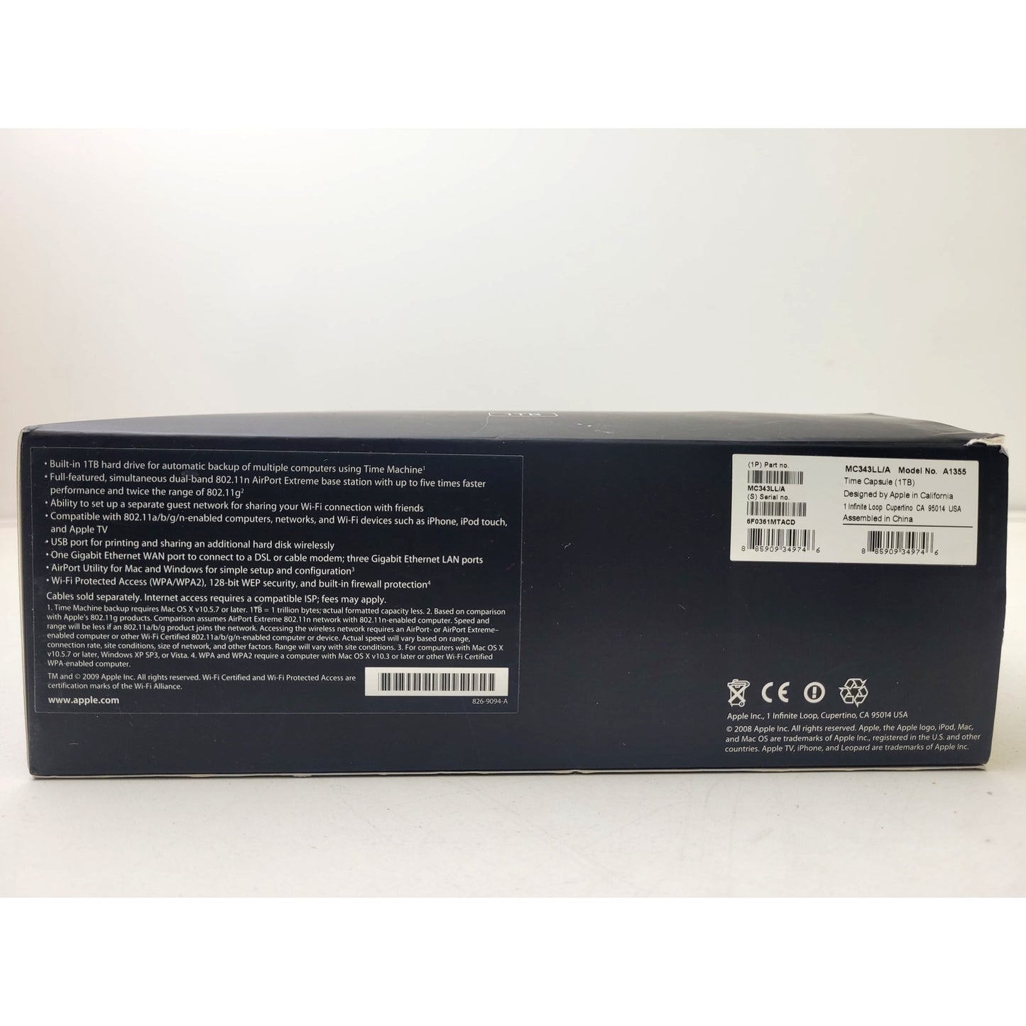 Apple Time Capsule 1TB Model w 802.11n Wi-Fi Hard Drive | untested