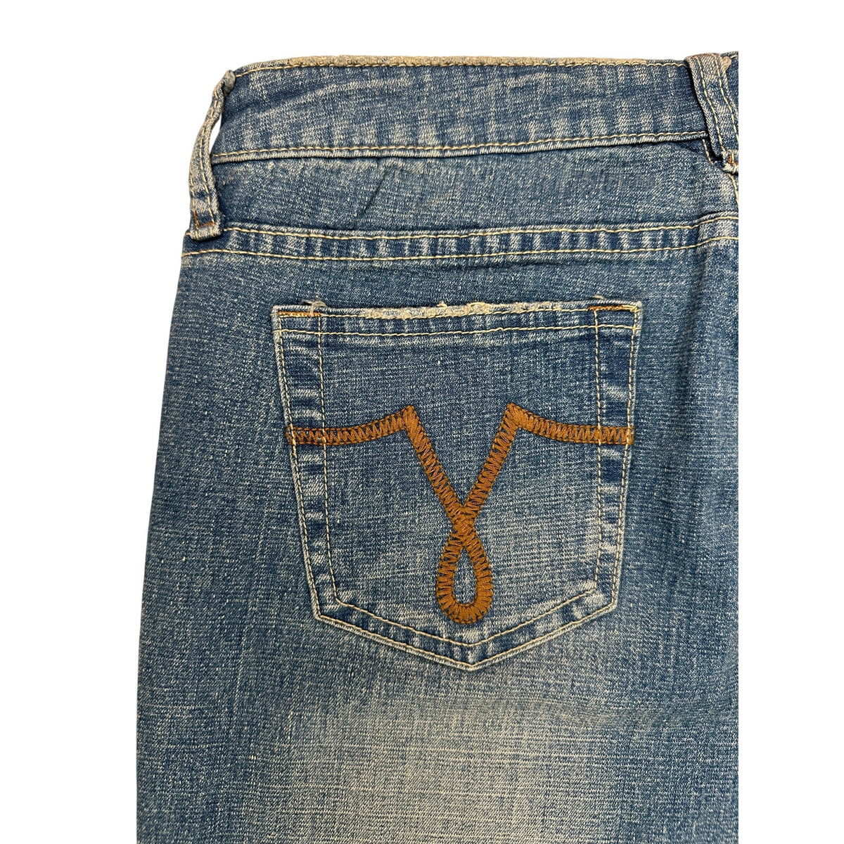 YMI Y2K Low-Rise Medium Wash Flare Jeans Women's Sz 7