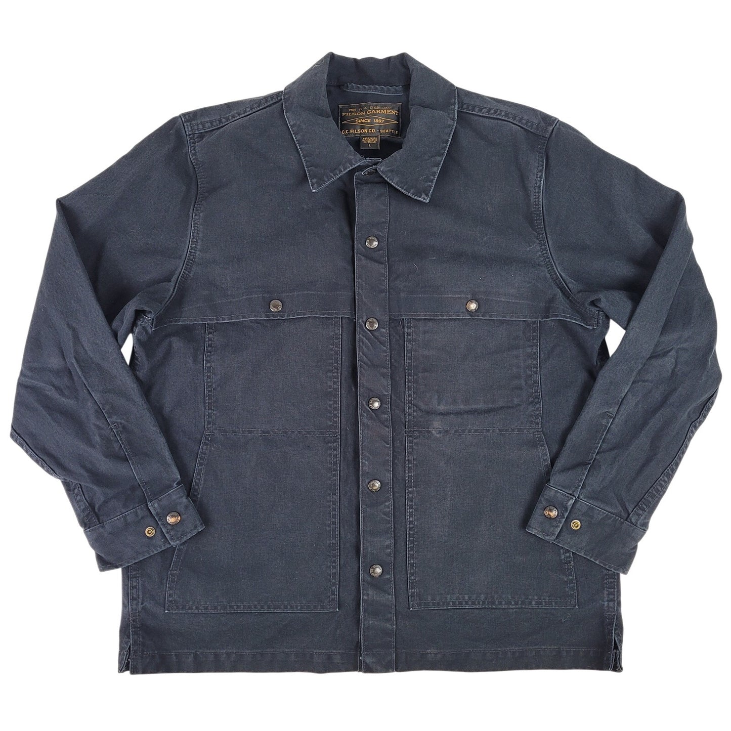 Filson Dry Tin Cloth Forester Jac-Shirt | Navy Blue | Men's Sz L